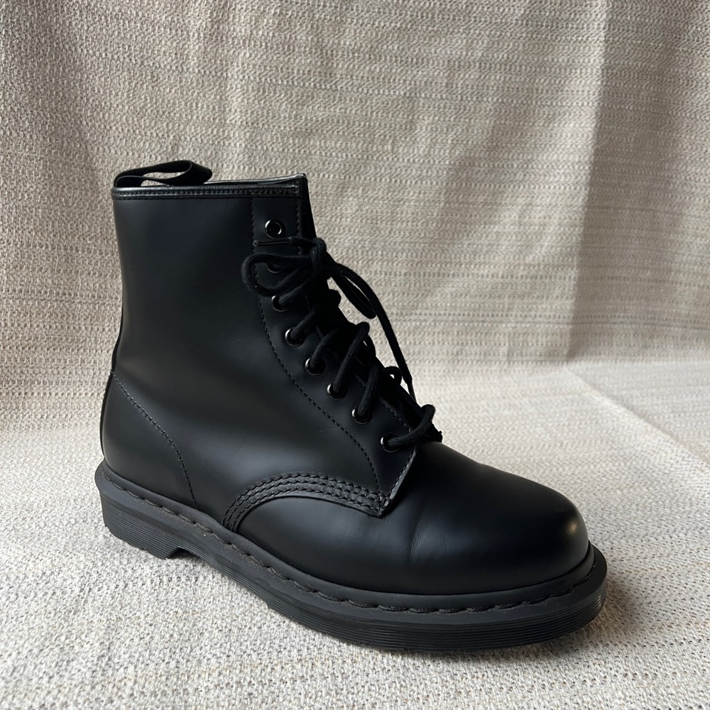 Doc Martens Black Leather Lace-Up Boots